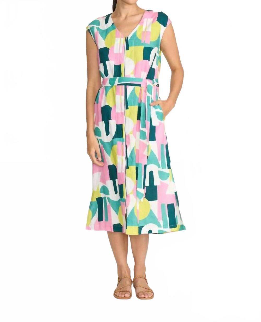NEW FOIL you little zipper dress in spectrum